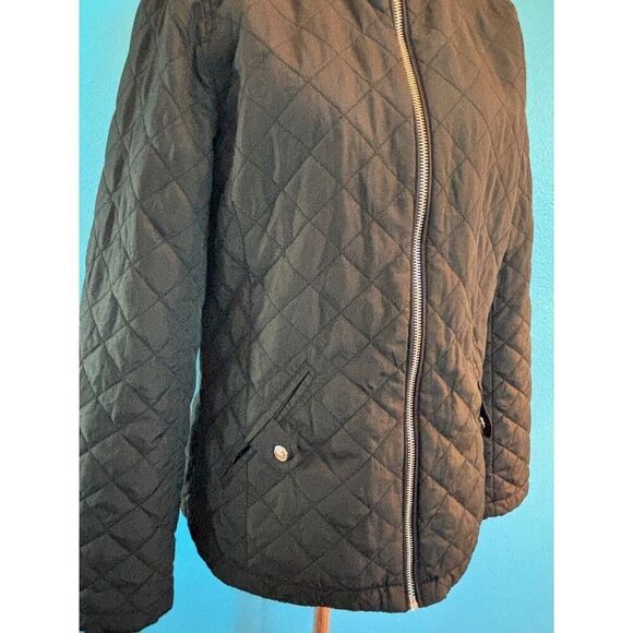 LRL Ralph Lauren Equestrian Lining Quilted Black Jacket Double Vent Small - Picture 4 of 12